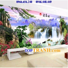 Tranh thêu kín non nước hữu tình